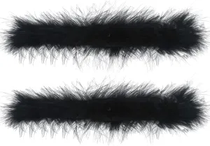 Cooluckday 2Pcs Women's Feather Slap Bracelets Watch Patting Circle Slap Ring Wrist Decoration Cuff Sleeves Slap Bangle
