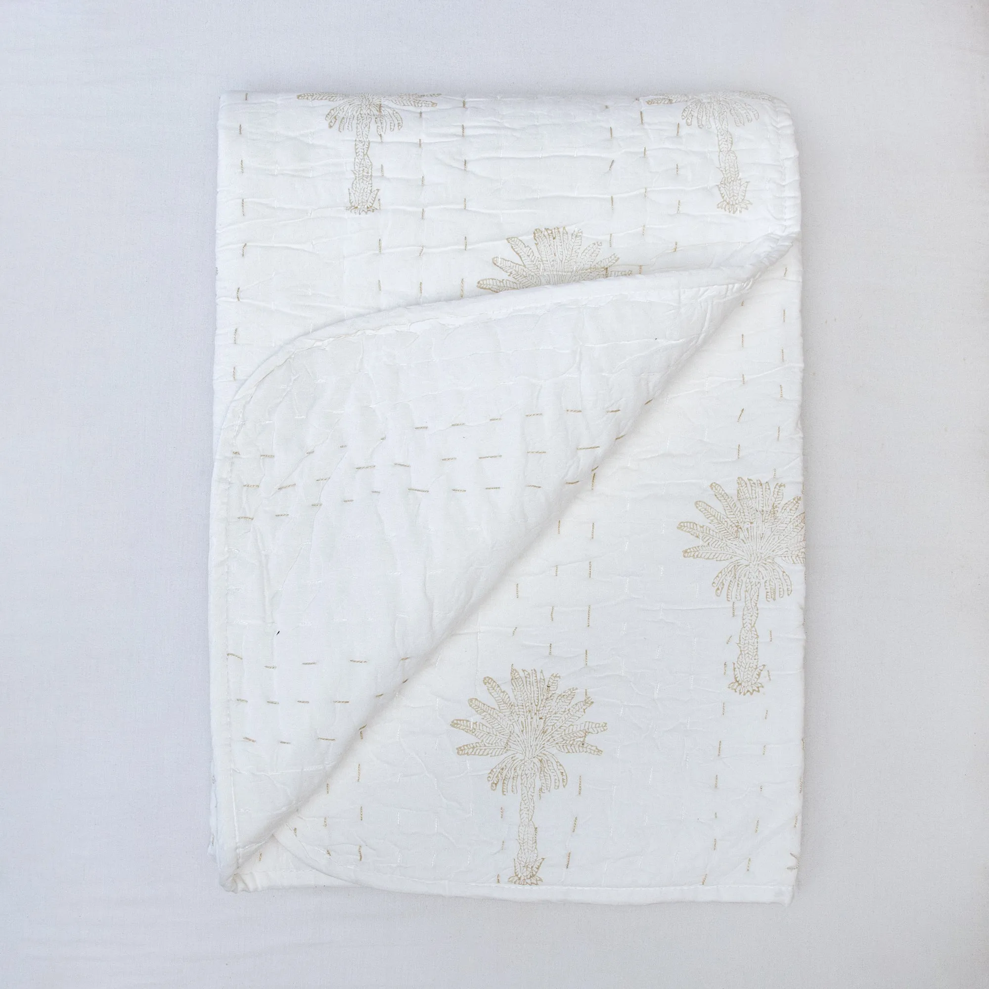 Palm Tree Mulmul Cotton Baby Blankets