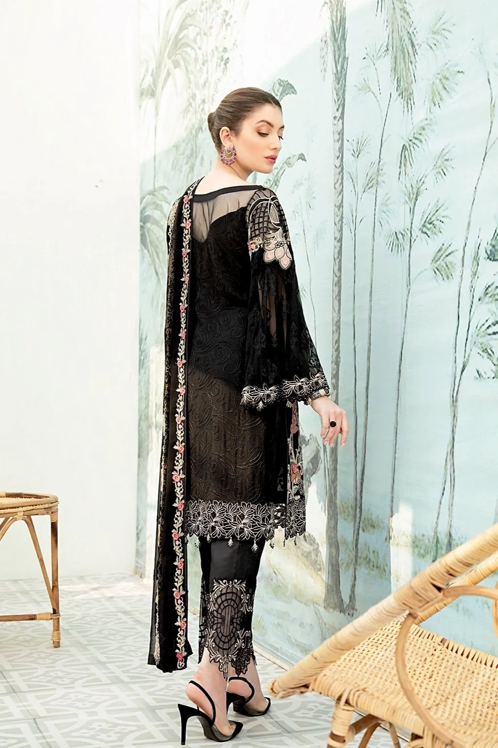Ramsha Chevron Chiffon Collection  – F-1907