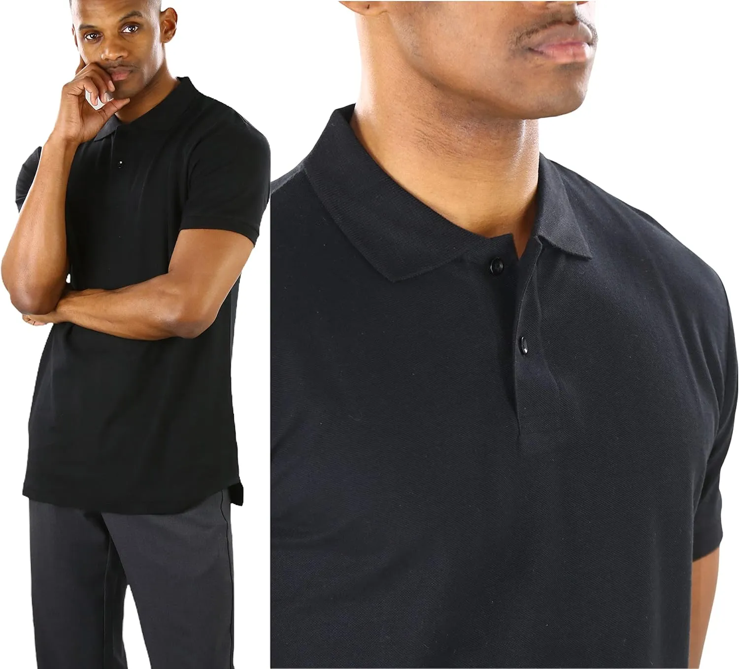ToBeInStyle Men's Classic Short Sleeve Active Polo Shirt